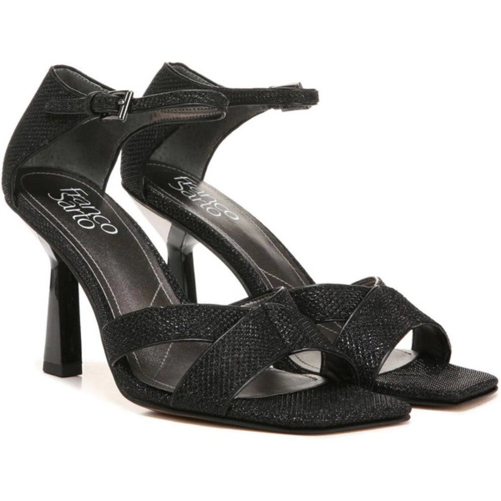 Franco Sarto Black Rania Ankle Strap Sandal